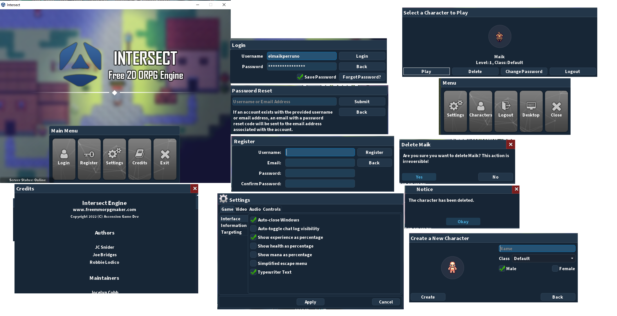 Conociendo a Intersect Game Engine 0.8.0.0